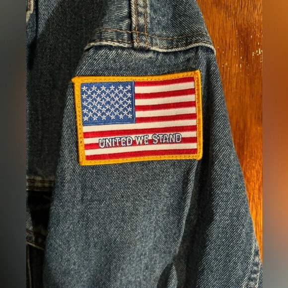 International Denim 3XL Jean Jacket with Harley Davidson patches - Picture 6 of 9